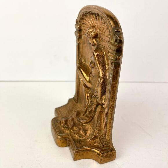 Roman Greek Nude Women Bronze Statue Relief Sculpture Bookend Plaque - Picture 2 of 7